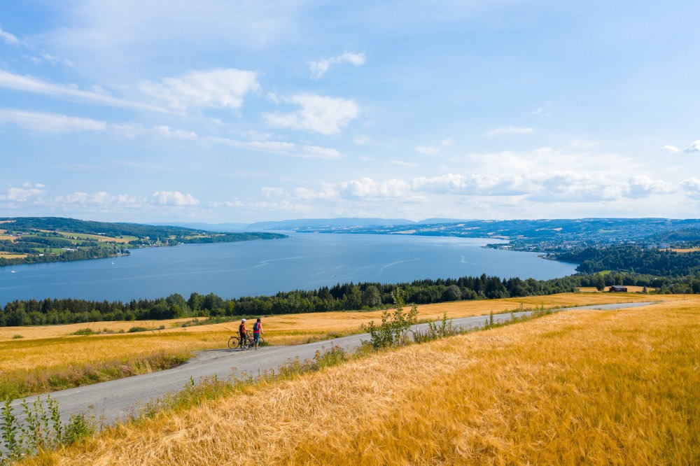 mjøstråk sykling utsikt gjøvik foto visitinnlandet hanshaug