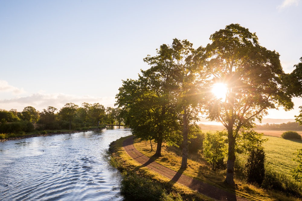 Solnedgång vid Göta Kanal